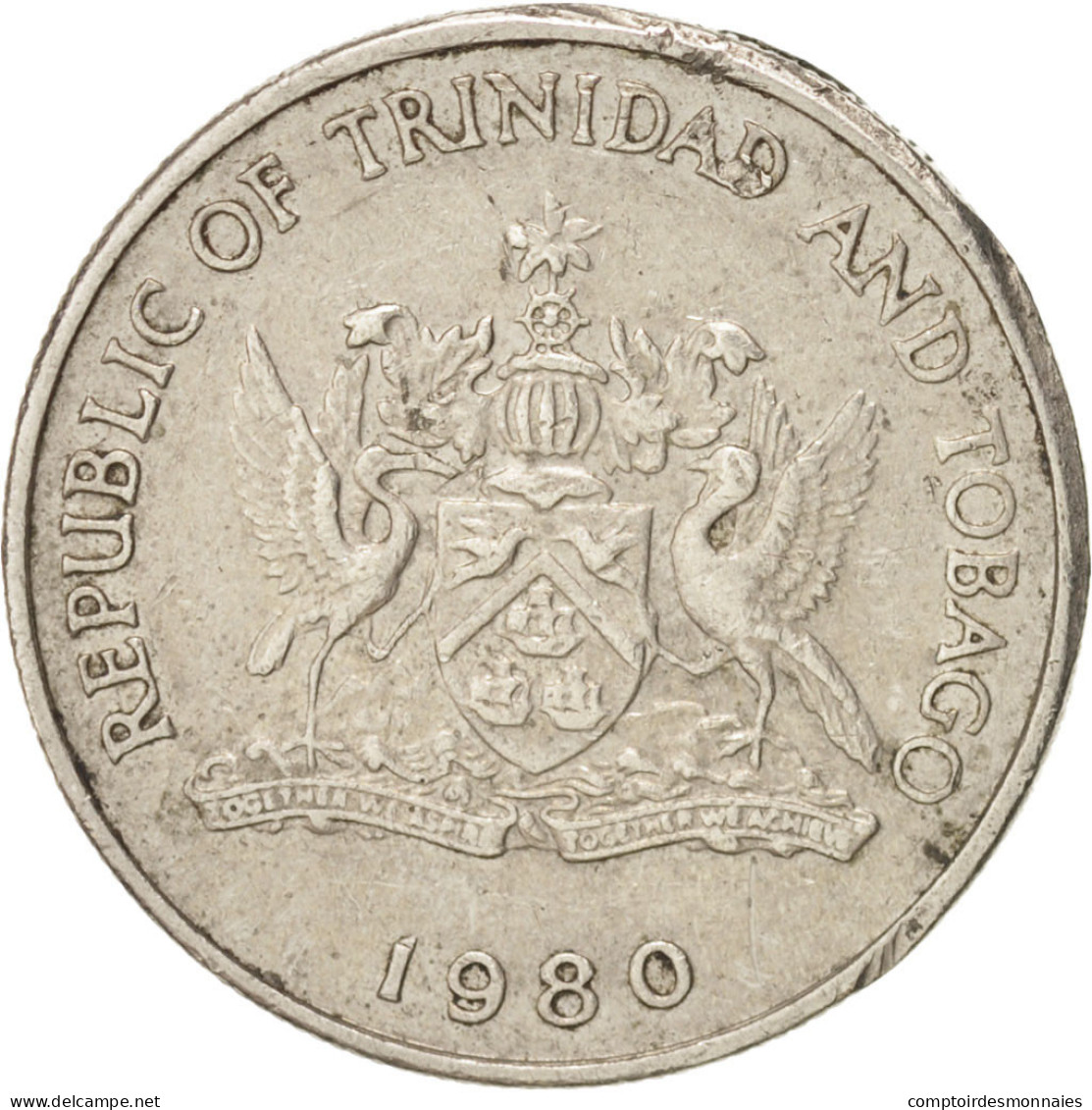 Monnaie, TRINIDAD & TOBAGO, 25 Cents, 1980, TTB, Copper-nickel, KM:32 - Trinidad & Tobago