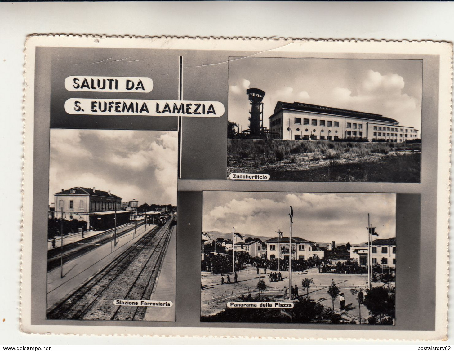 S. Eufemia Lamezia - Saluti Da.... Cartolina Viaggiata Franc. Asportato - Lamezia Terme