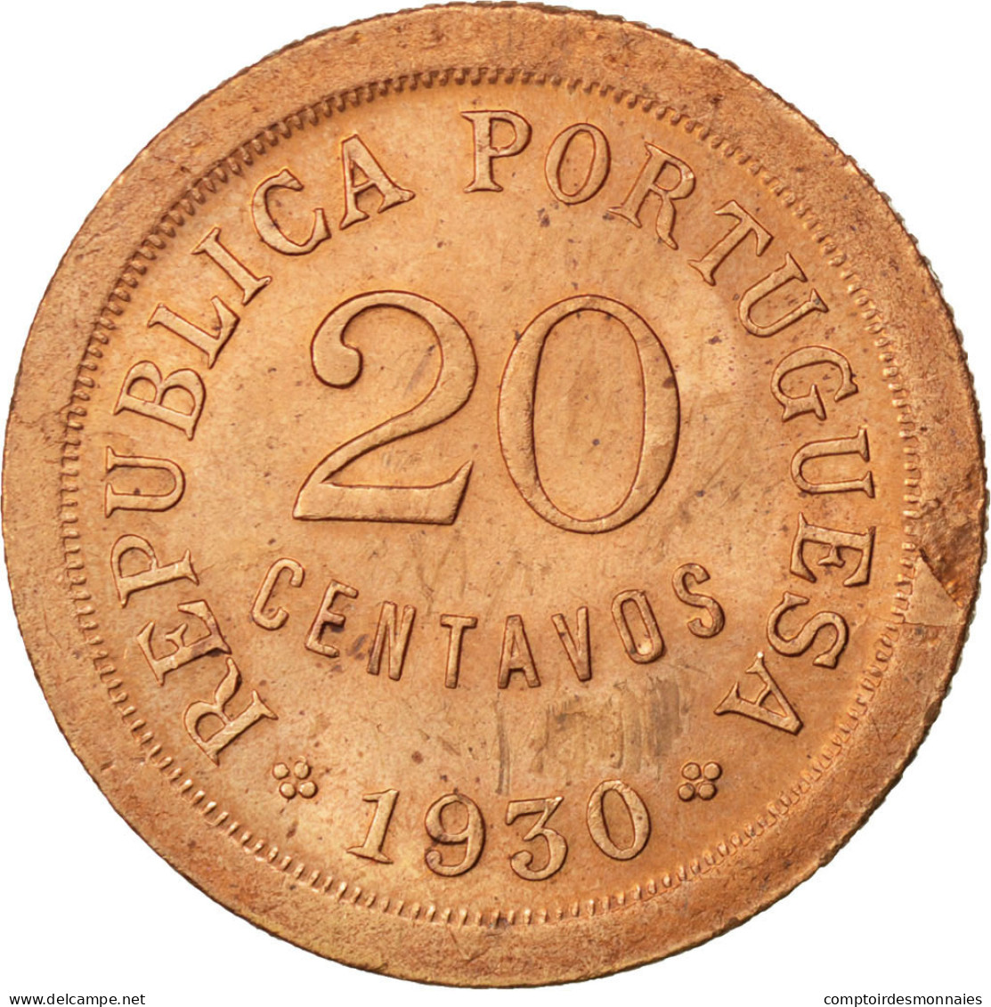 Monnaie, Cape Verde, 20 Centavos, 1930, SPL, Bronze, KM:3 - Cap Verde