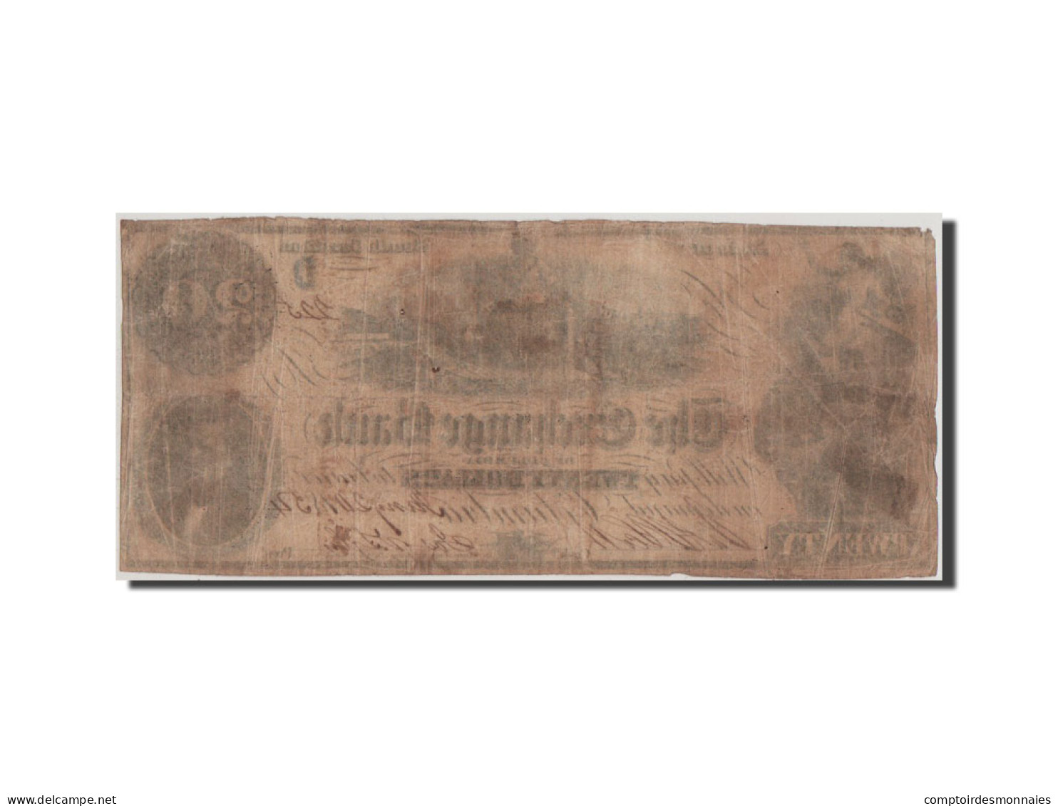 Billet, États-Unis, 20 Dollars, 1854, TB+ - South Carolina