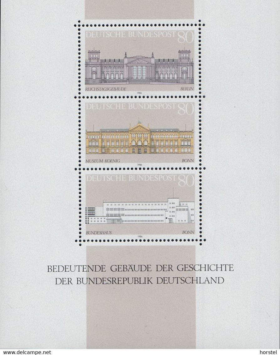 Deutschland Block 20 - Grundgedanken Der Demokratie - Gebäude Berlin - Bonn - 1981-1990