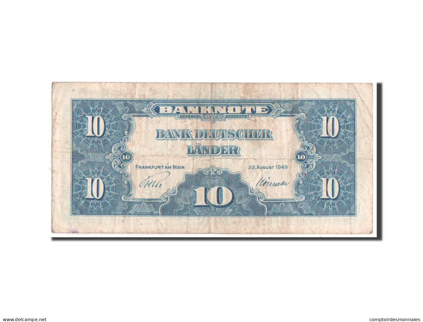 Billet, République Fédérale Allemande, 10 Deutsche Mark, 1949, TB+ - 10 Deutsche Mark