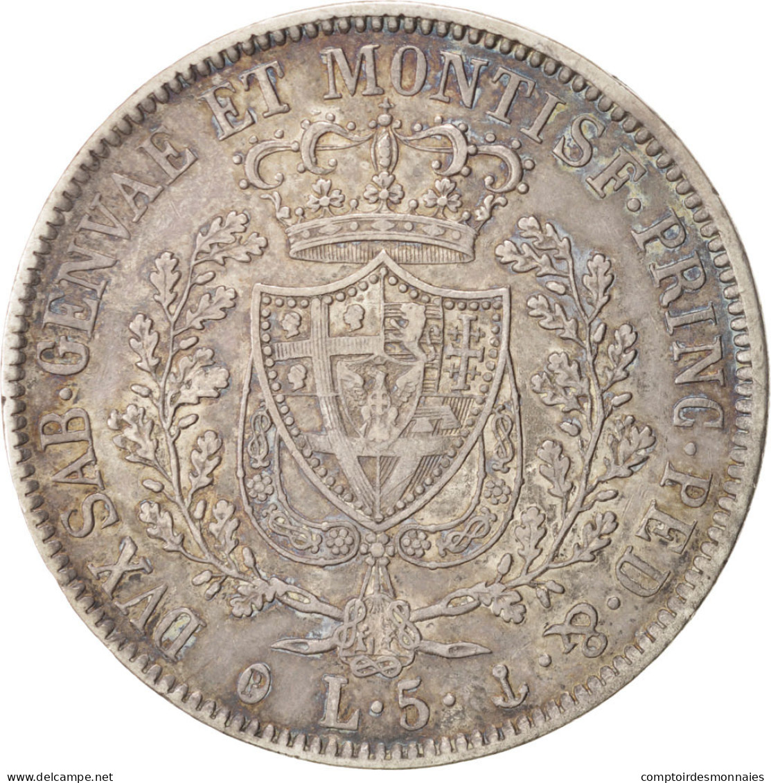 Monnaie, États Italiens, SARDINIA, Carlo Felice, 5 Lire, 1830, Torino, TTB+ - Italian Piedmont-Sardinia-Savoie