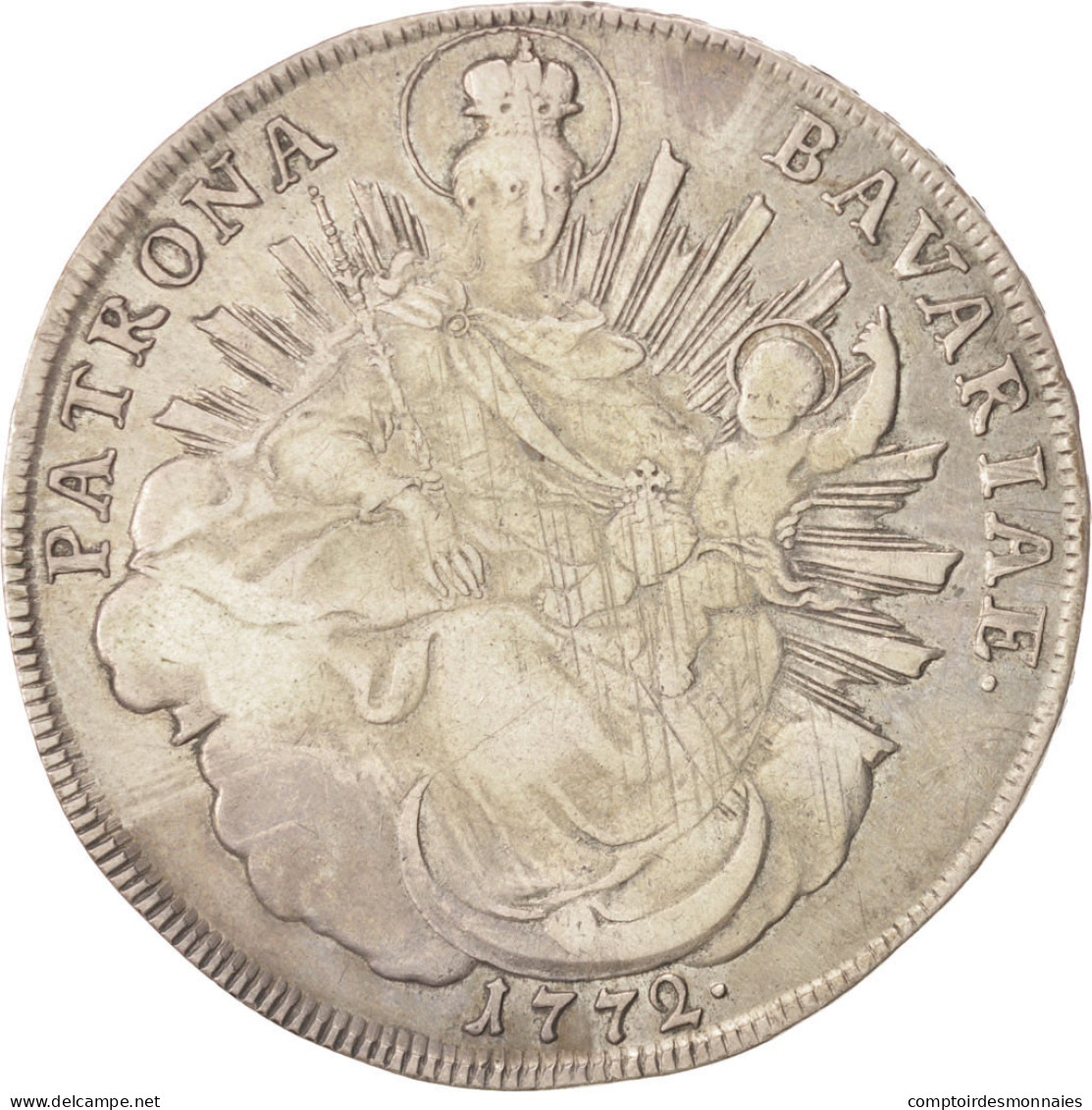 Monnaie, Etats Allemands, BAVARIA, Maximilian III, Josef, Thaler, 1772, Amberg - Taler & Doppeltaler