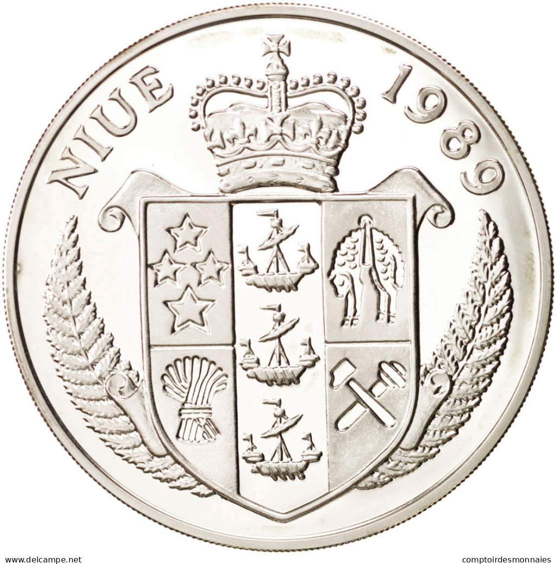 Monnaie, Niue, Elizabeth II, 50 Dollars, 1989, FDC, Argent, KM:44 - Niue