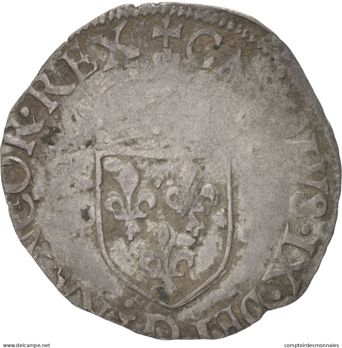 Monnaie, France, Sol Parisis, Reims, TB, Argent, Sombart:4460 - 1560-1574 Charles IX