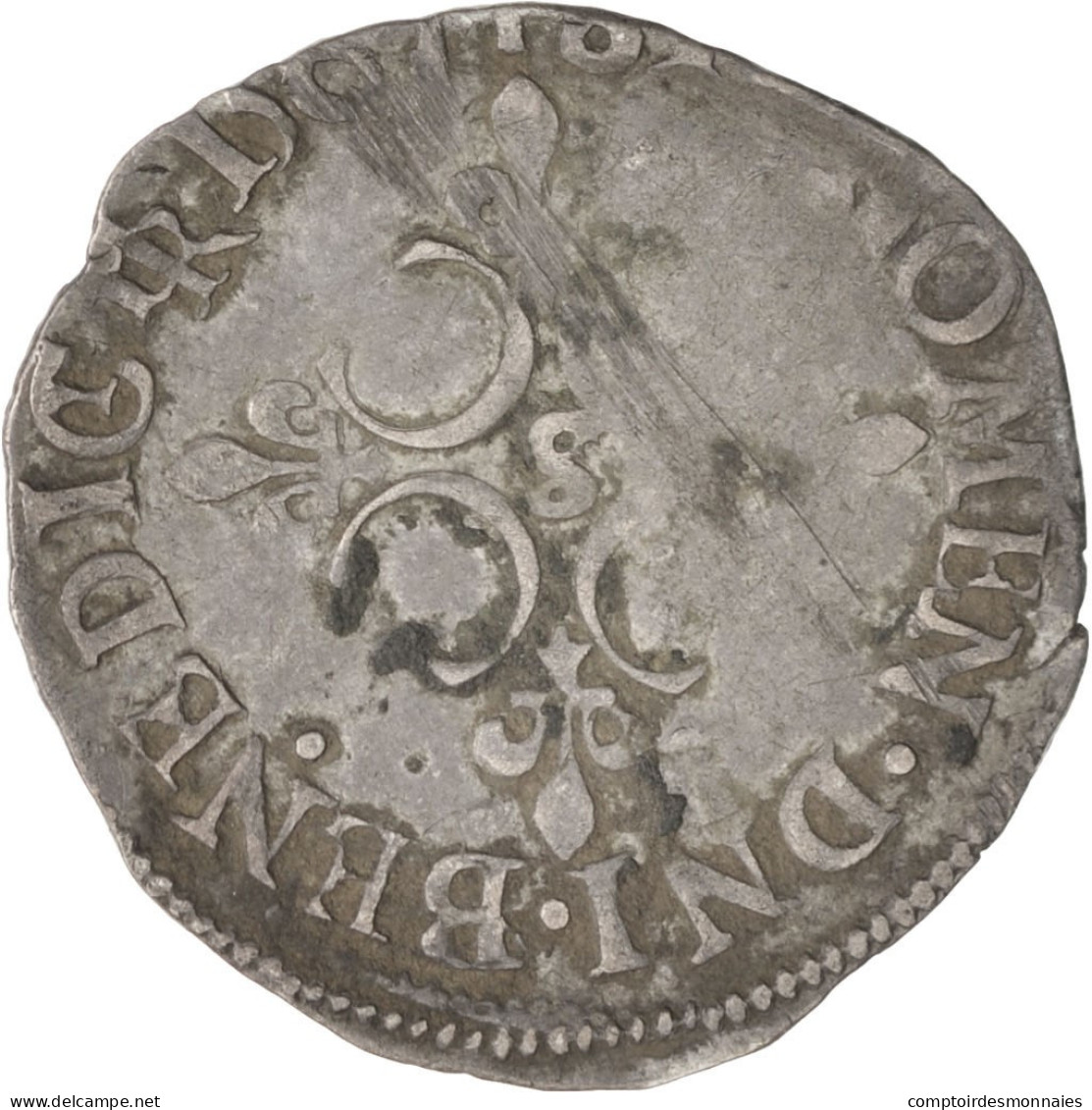 Monnaie, France, Sol Parisis, Reims, TB, Argent, Sombart:4460 - 1560-1574 Charles IX