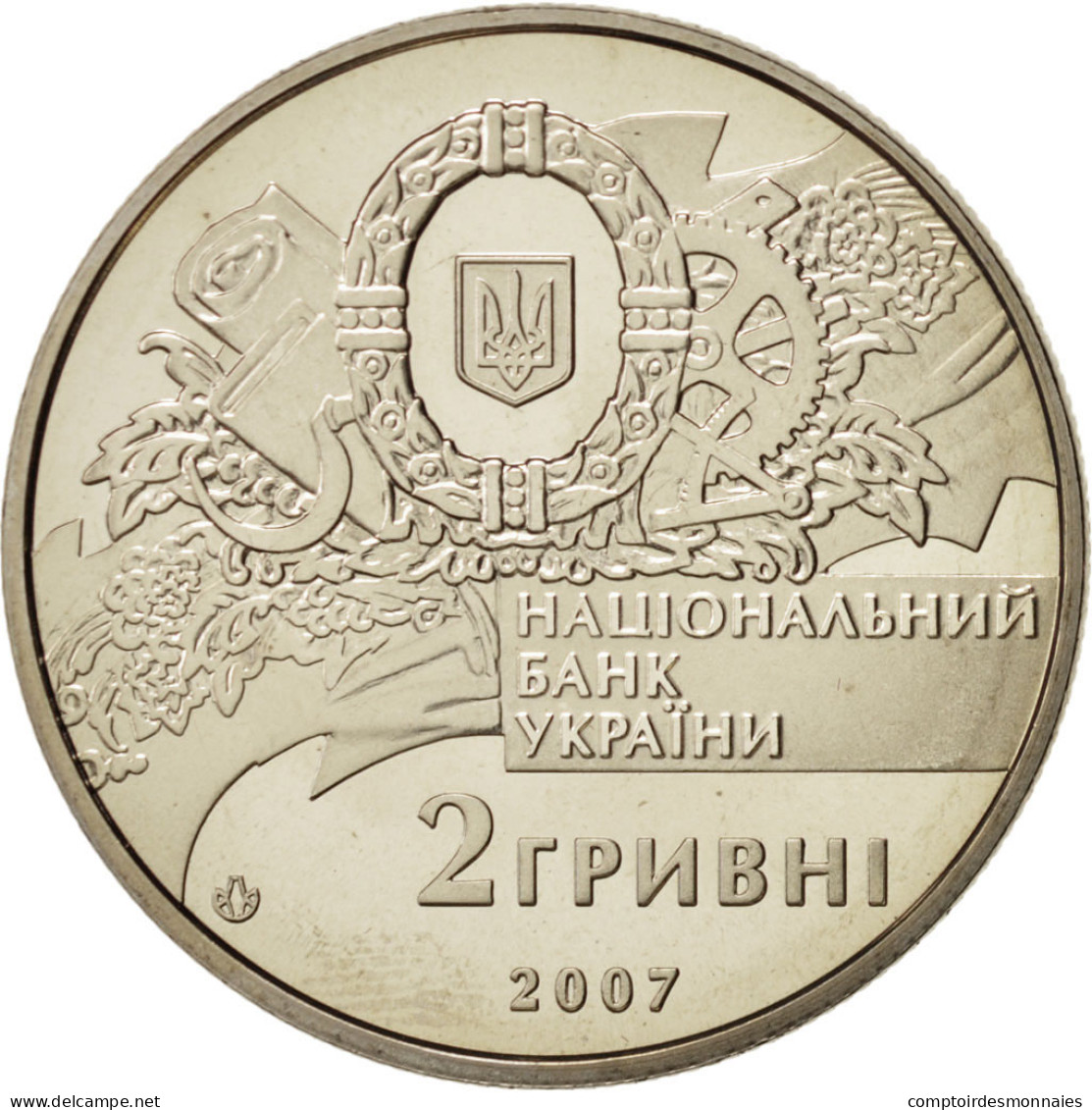 Monnaie, Ukraine, 2 Hryvni, 2007, Kyiv, FDC, Copper-nickel - Ucrania