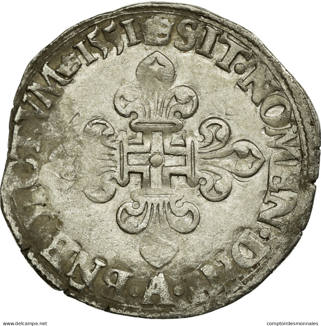 Monnaie, France, Demi Gros De Nesle, 1551, Paris, TB, Argent, Duplessy:995 - 1547-1559 Heinrich II.