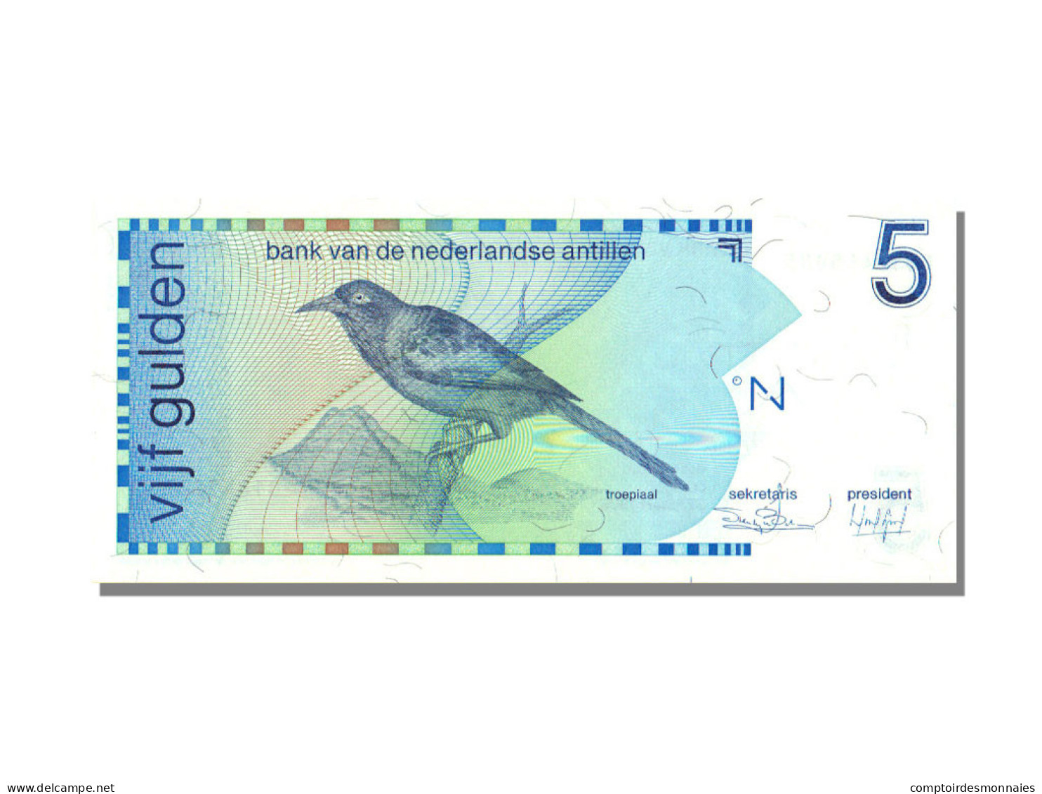 Billet, Netherlands Antilles, 5 Gulden, 1986, 1986-03-31, KM:22a, NEUF - Aruba (1986-...)