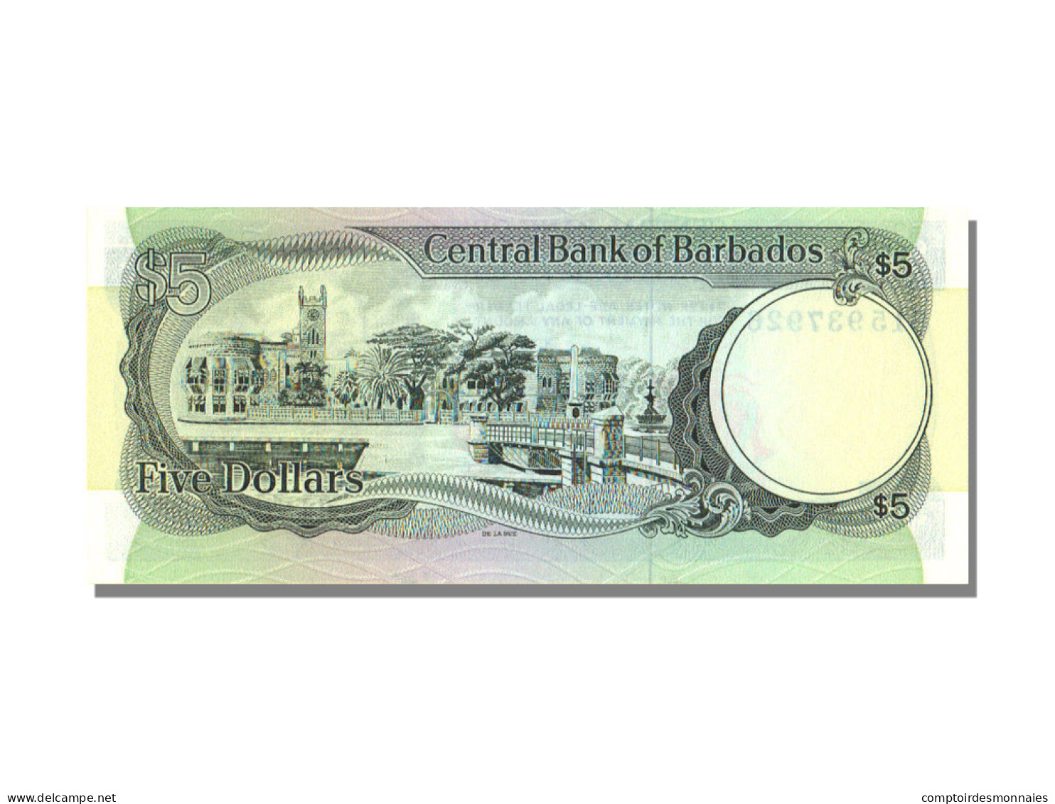 Billet, Barbados, 5 Dollars, NEUF - Barbades