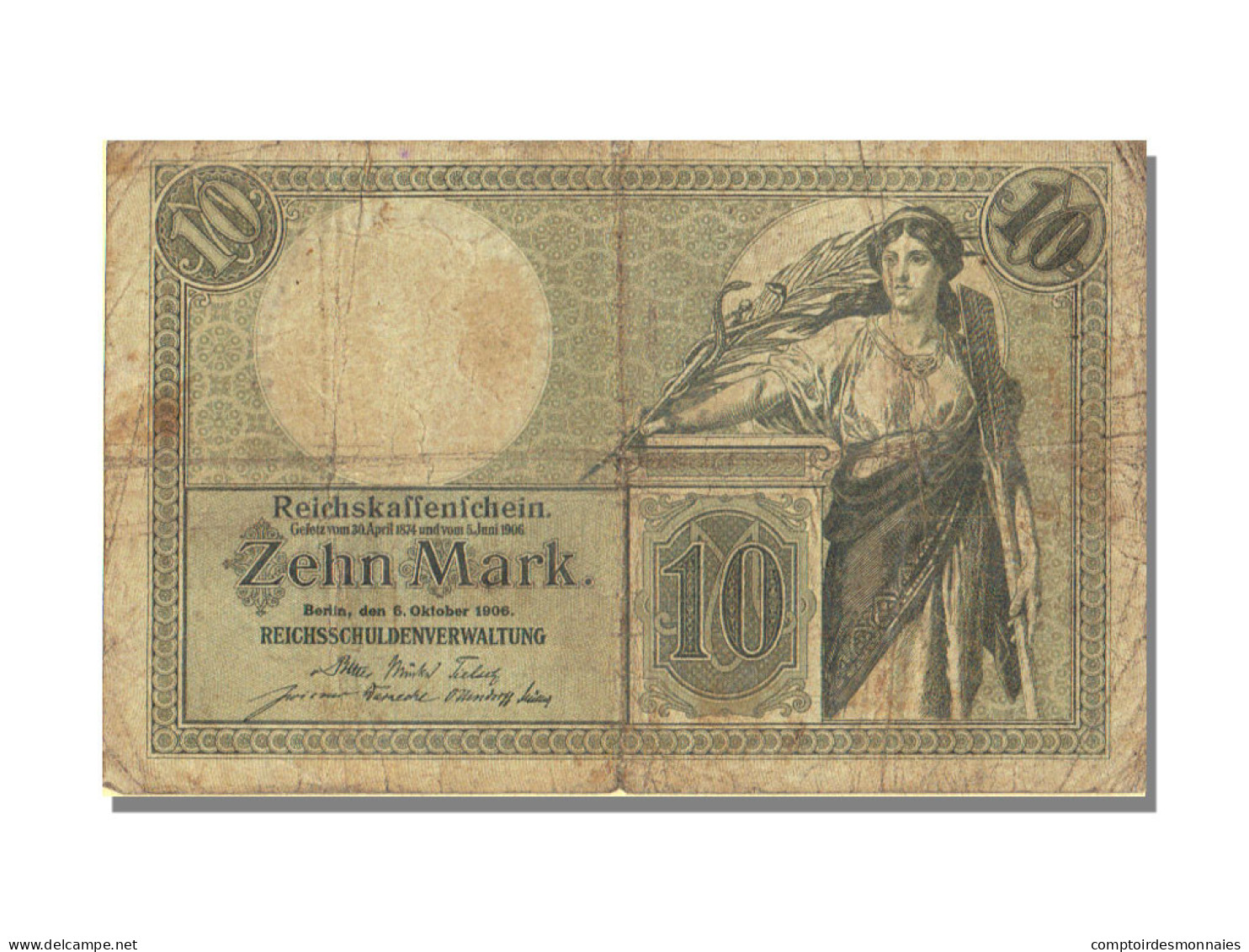 Billet, Allemagne, 10 Mark, 1906, 1906-10-06, TB+ - 10 Mark