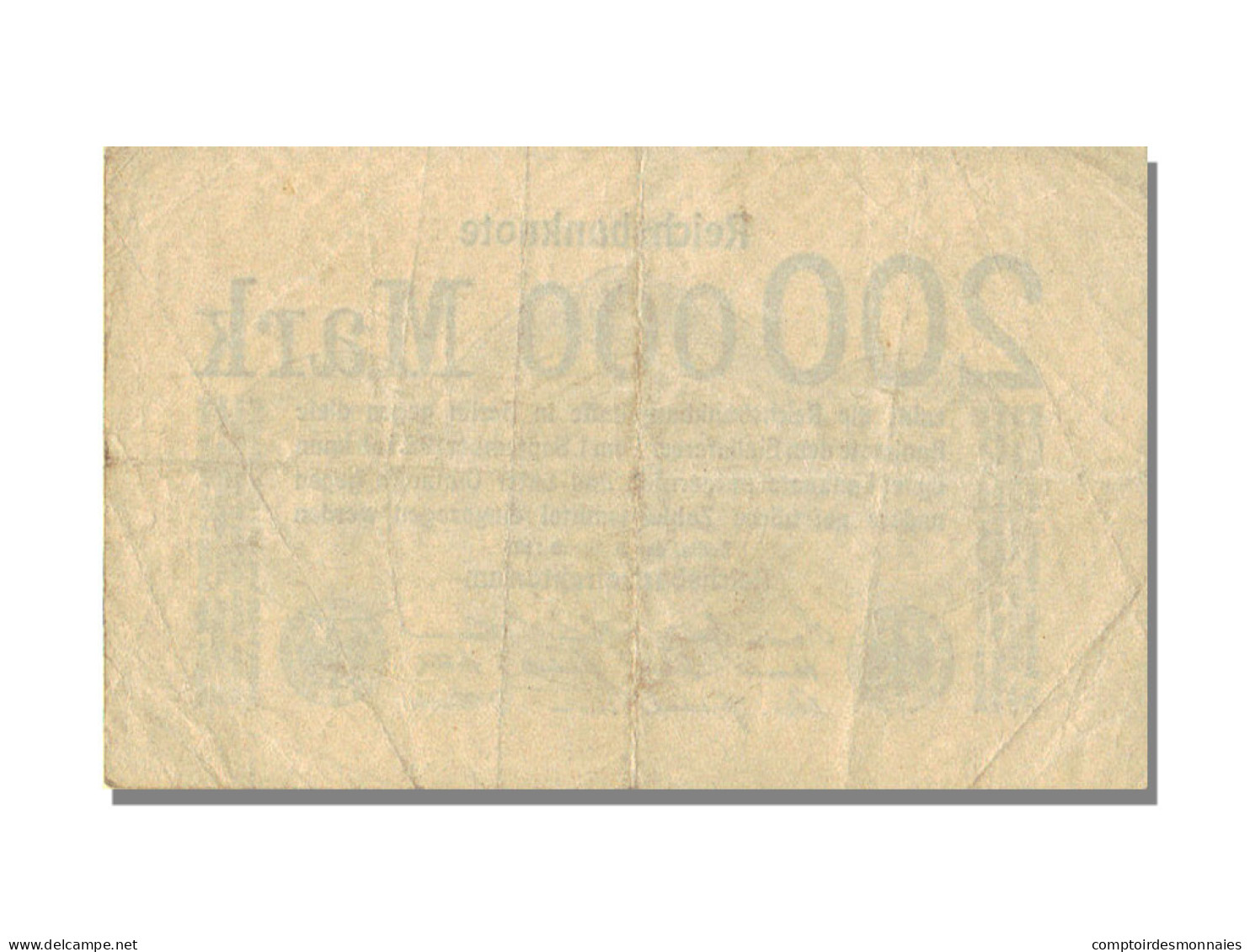 Billet, Allemagne, 200,000 Mark, 1923, KM:100, TTB - Imperial Debt Administration