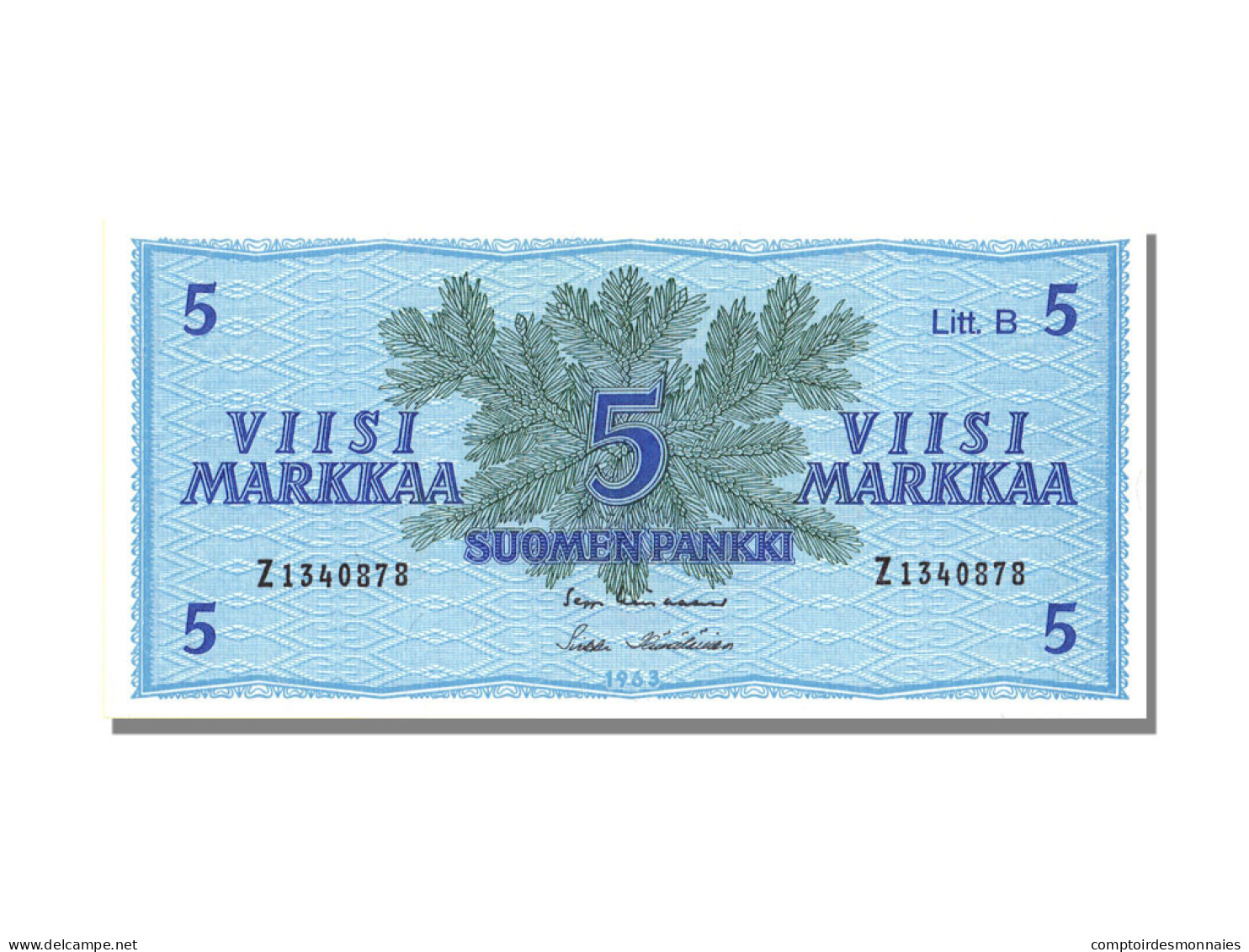 Billet, Finlande, 5 Markkaa, 1963, KM:99a, NEUF - Finlande