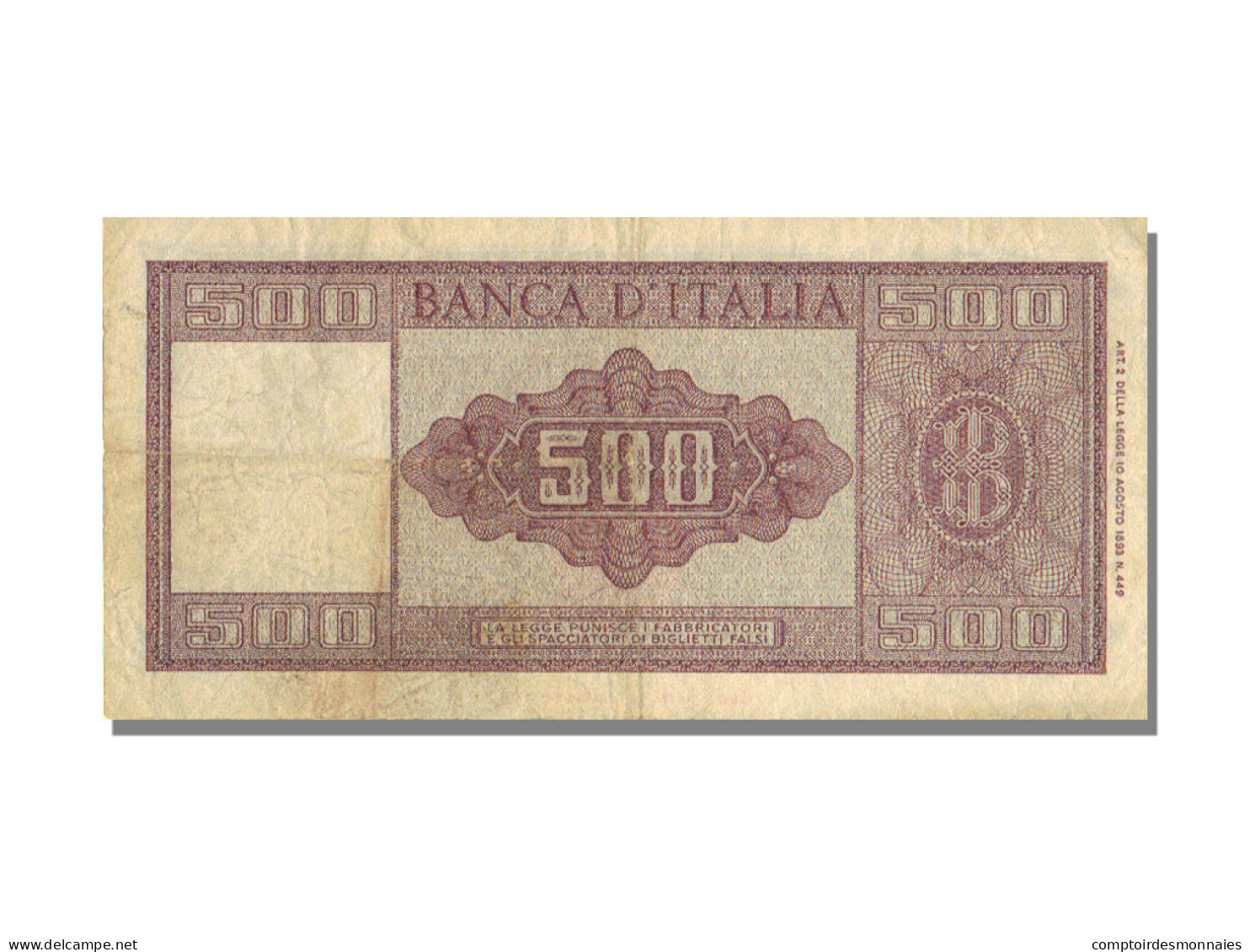 Billet, Italie, 500 Lire, 1948, 1948-02-10, KM:80a, TTB - 500 Lire