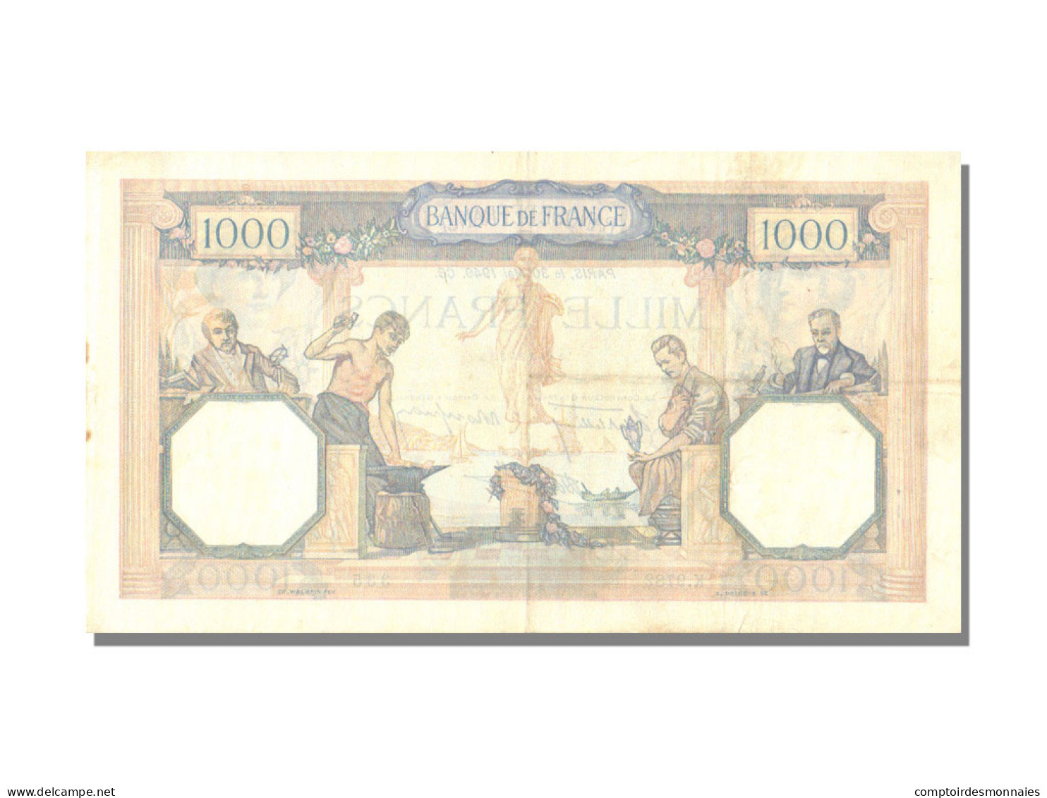 Billet, France, 500 Francs, 1 000 F 1927-1940 ''Cérès Et Mercure'', 1940 - 1 000 F 1927-1940 ''Cérès Et Mercure''