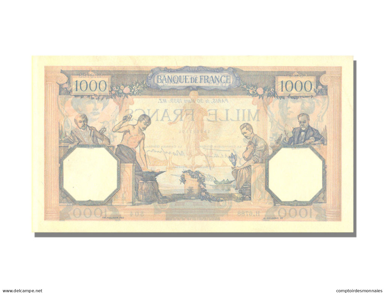 Billet, France, 500 Francs, 1 000 F 1927-1940 ''Cérès Et Mercure'', 1939 - 1 000 F 1927-1940 ''Cérès Et Mercure''