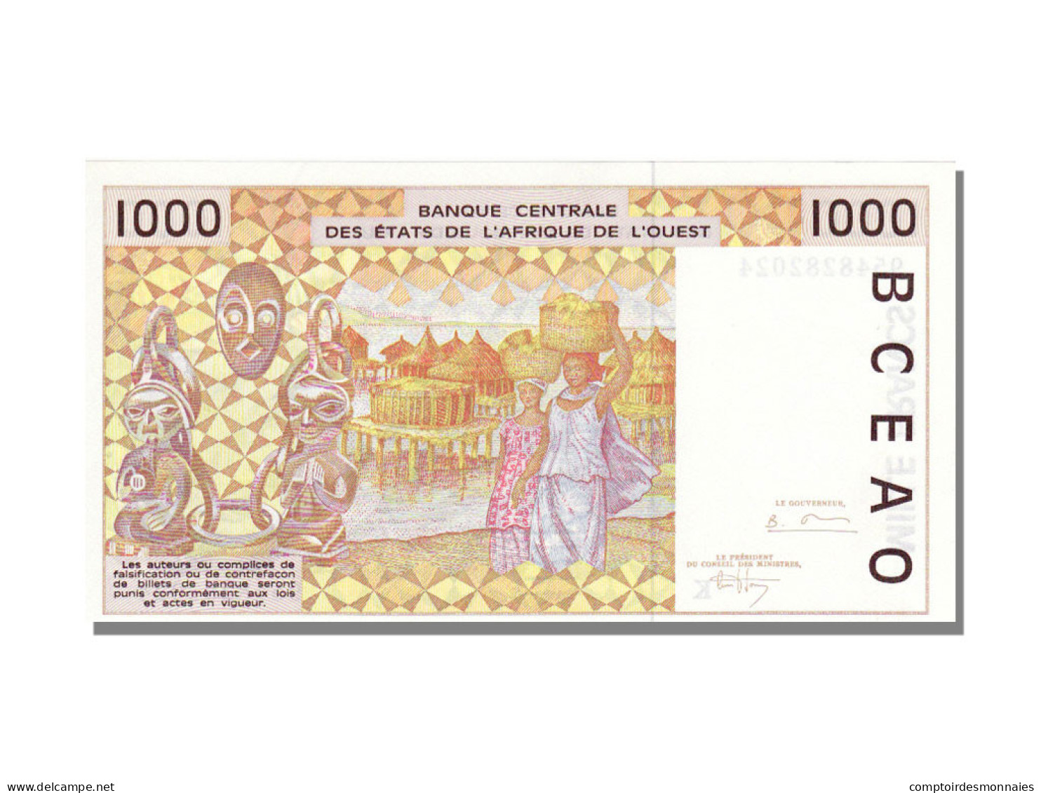 Billet, West African States, 1000 Francs, 1995, NEUF - Sénégal