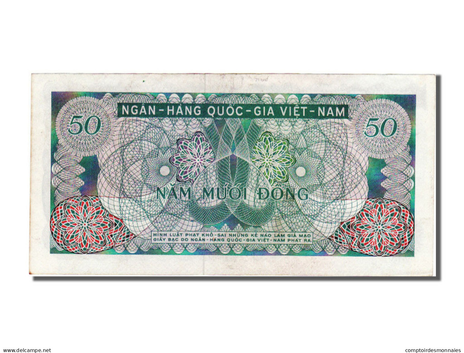 Billet, South Viet Nam, 50 D<ox>ng, 1969, SUP - Viêt-Nam