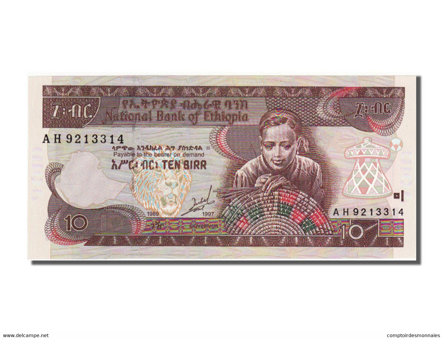 Billet, Éthiopie, 10 Birr, 1997, NEUF - Etiopía