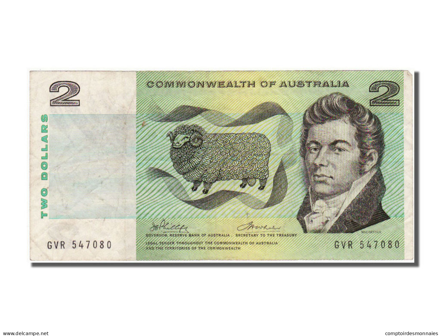Billet, Australie, 2 Dollars, 1972, TTB - Otros & Sin Clasificación
