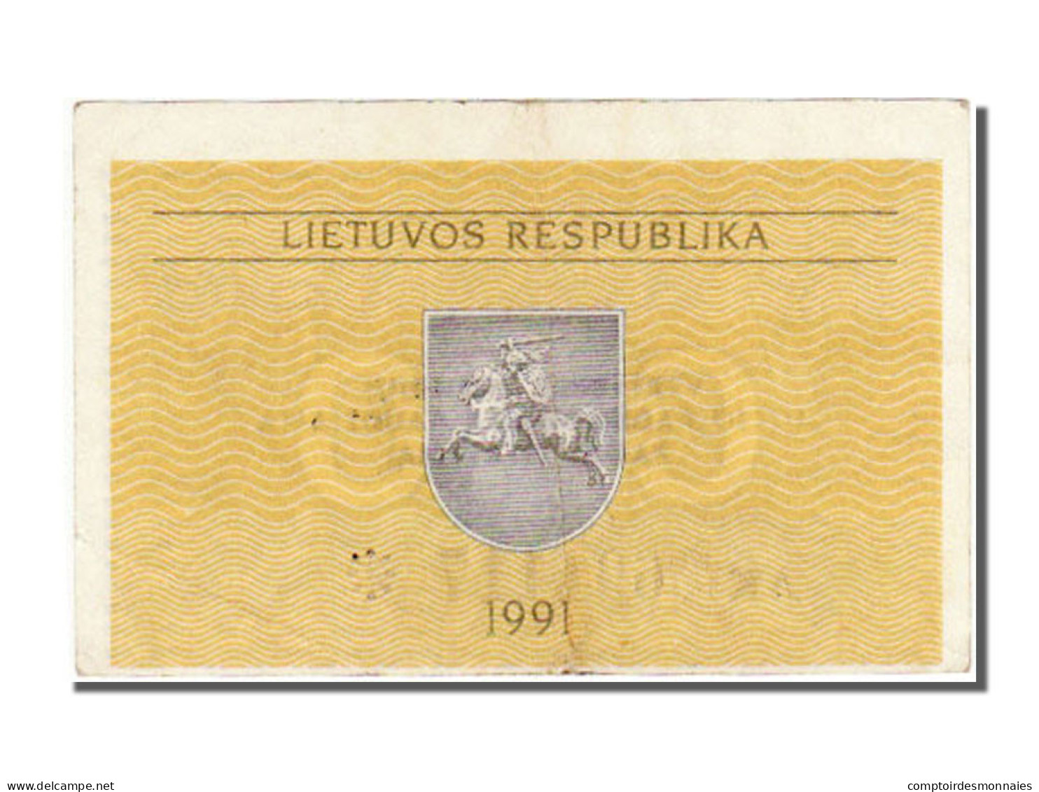 Billet, Lithuania, 0.10 Talonas, 1991, SUP - Lithuania