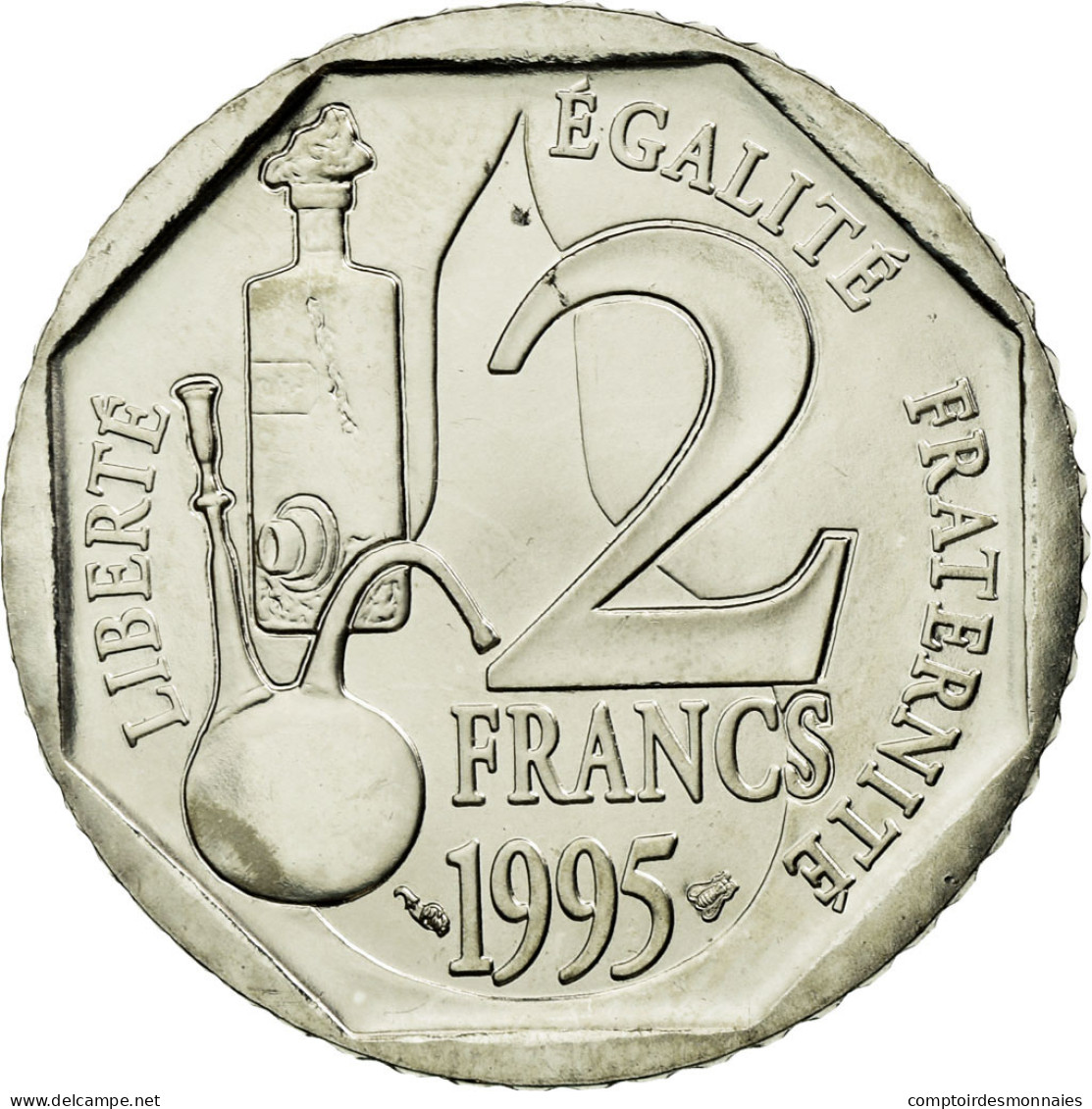 Monnaie, France, 2 Francs, 1995, FDC, Nickel, KM:1119, Gadoury:549 - Essais, Piéforts, épreuves & Flans Brunis