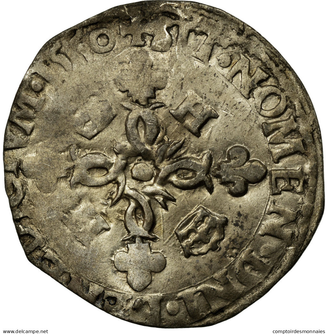 Monnaie, France, Douzain, 1550, La Rochelle, TTB, Billon, Duplessy:997 - 1547-1559 Enrico II