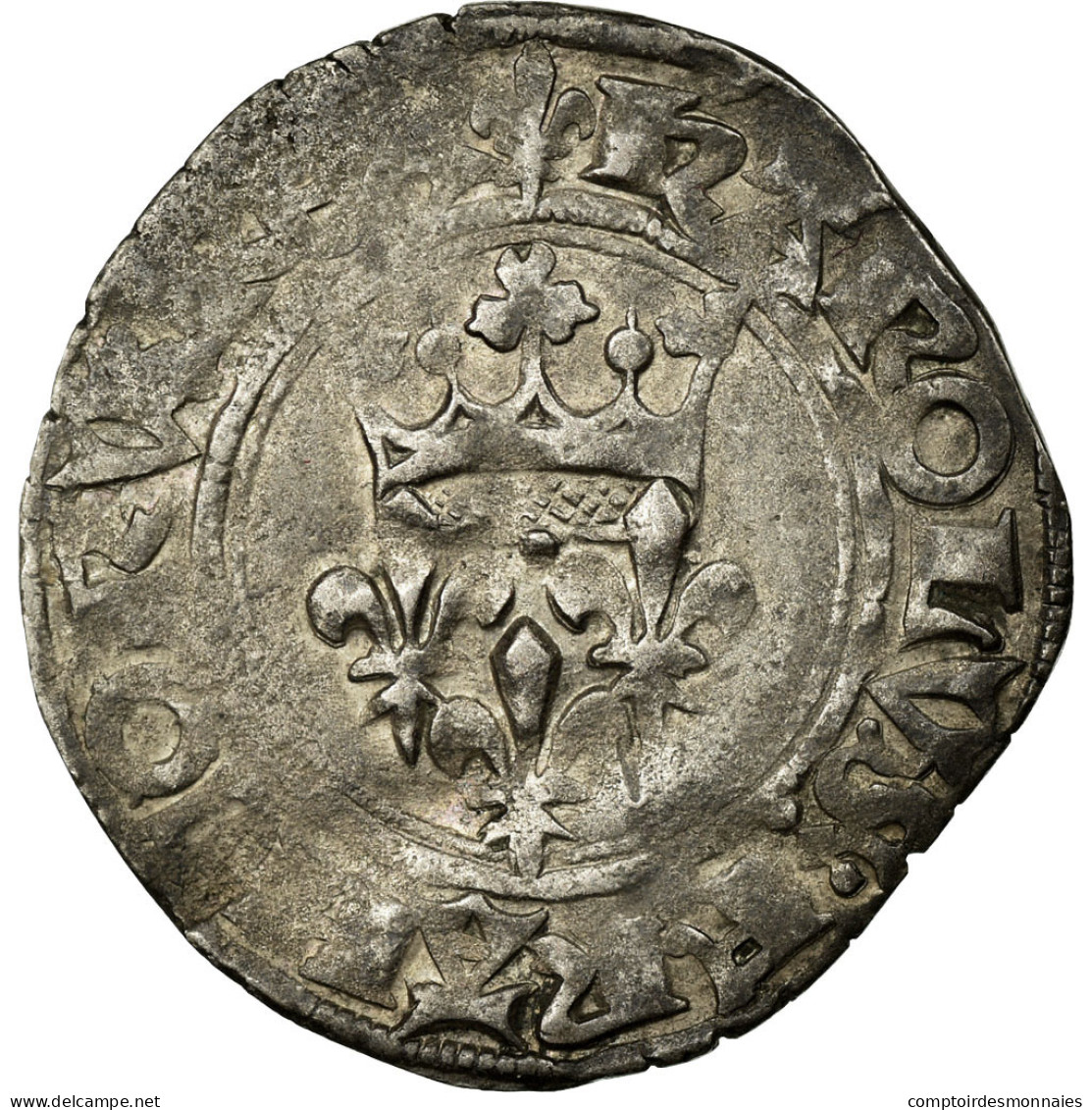 Monnaie, France, Gros, Paris, TB+, Billon, Duplessy:387 - 1380-1422 Karl VI. Der Vielgeliebte