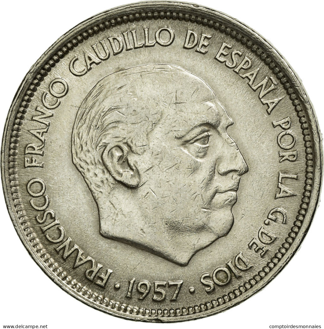 Monnaie, Espagne, Caudillo And Regent, 50 Pesetas, 1957, TTB+, Copper-nickel - 50 Pesetas