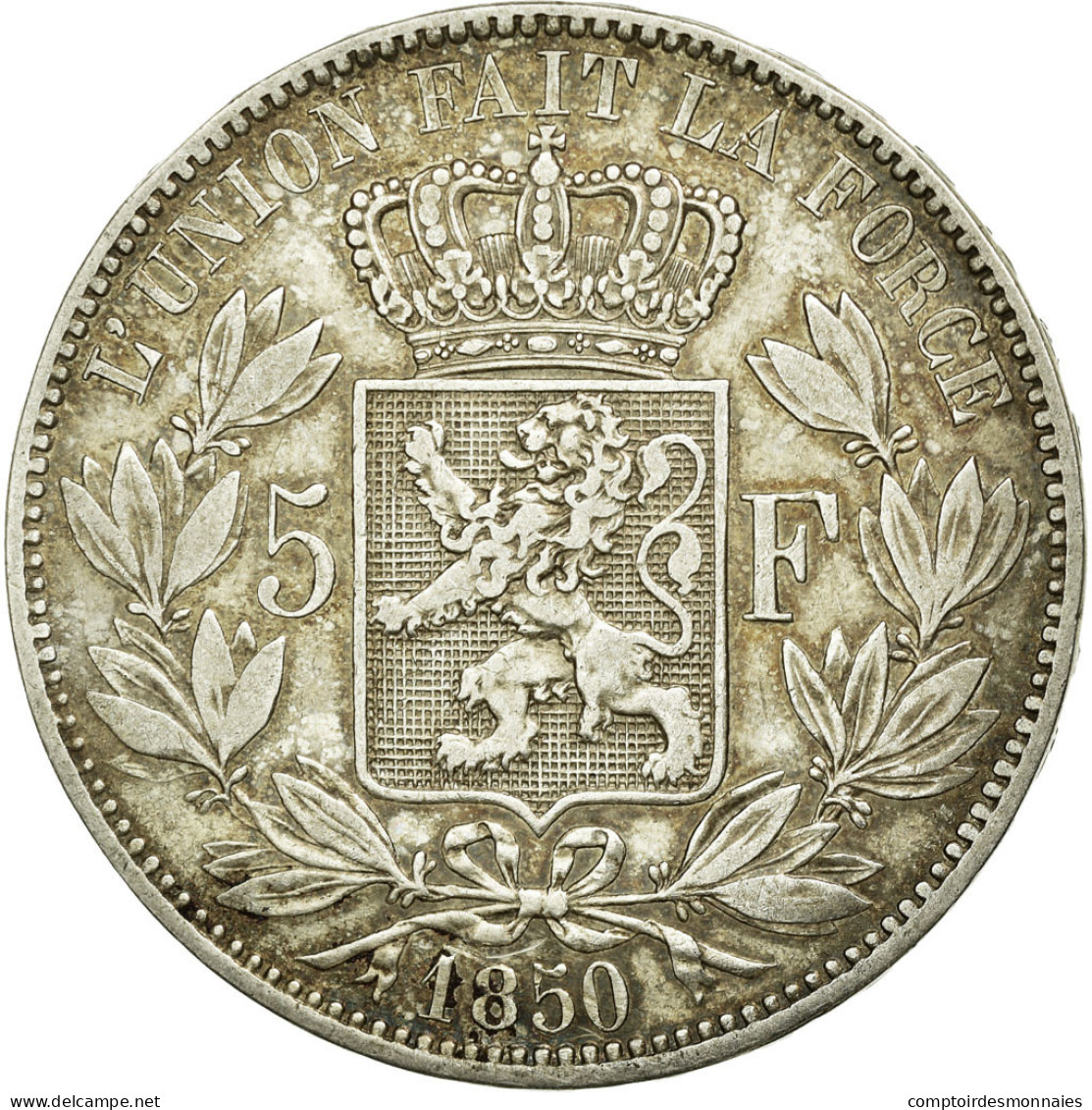 Monnaie, Belgique, Leopold I, 5 Francs, 5 Frank, 1850, TB+, Argent, KM:17 - 5 Francs