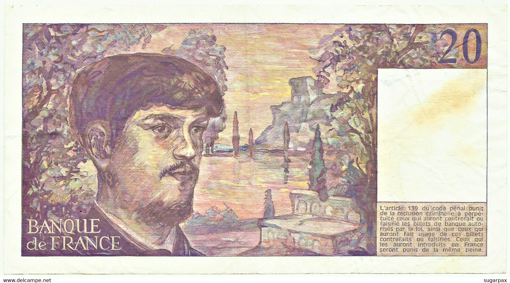 FRANCE - 20 Francs - 1988 - P 151.c - Serie F.023 - CLAUDE DEBUSSY - 20 F 1980-1997 ''Debussy''