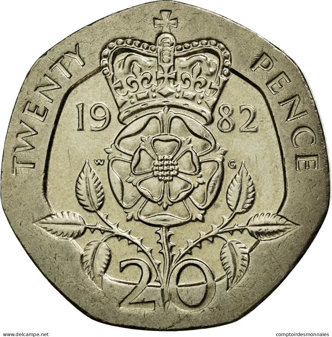 Monnaie, Grande-Bretagne, Elizabeth II, 20 Pence, 1982, TTB+, Copper-nickel - 20 Pence