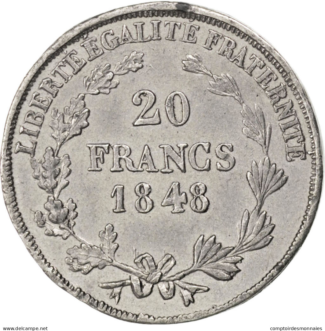 Monnaie, France, 20 Francs, 1848, TTB, Tin, Gadoury:1054 - Essais, Piéforts, épreuves & Flans Brunis