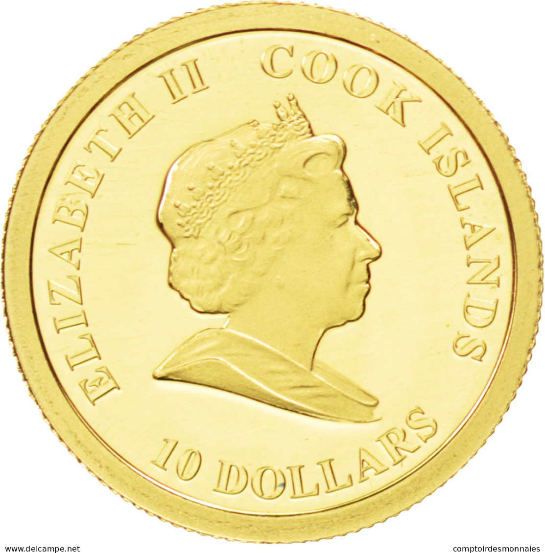 Monnaie, Îles Cook, Elizabeth II, 10 Dollars, 2008, FDC, Or, KM:1206 - Cookinseln