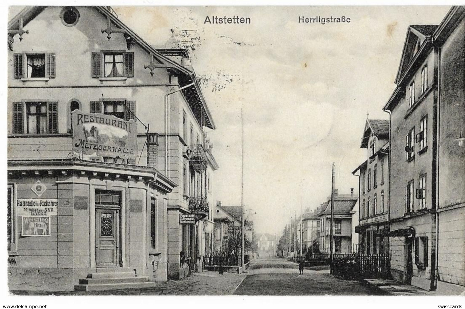 ALTSTETTEN: Herrligstrasse, Restaurant Metzgerhalle 1911 - Altstetten