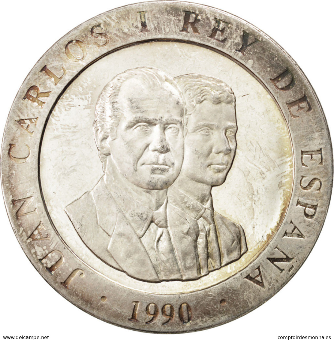 Monnaie, Espagne, Juan Carlos I, 2000 Pesetas, 1990, SUP, Argent, KM:859 - 2 000 Pesetas