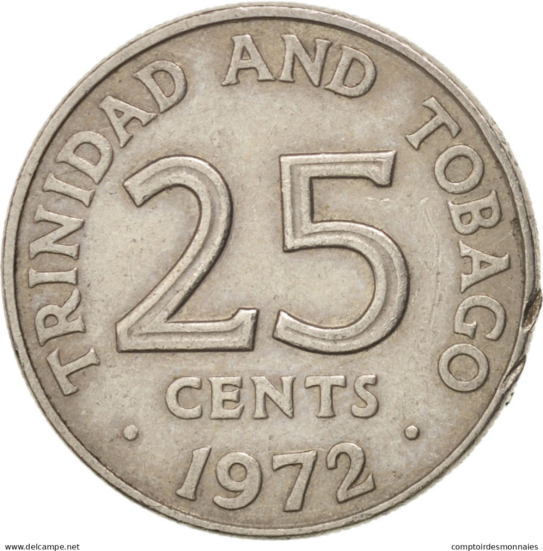 Monnaie, TRINIDAD & TOBAGO, 25 Cents, 1972, TTB, Copper-nickel, KM:4 - Trinité & Tobago