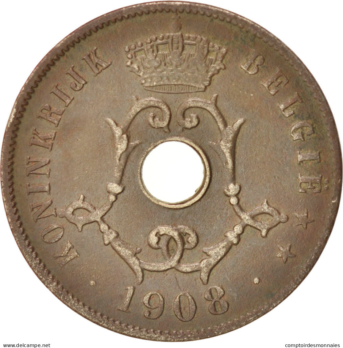 Monnaie, Belgique, 25 Centimes, 1908, TTB, Copper-nickel, KM:63 - 25 Cent