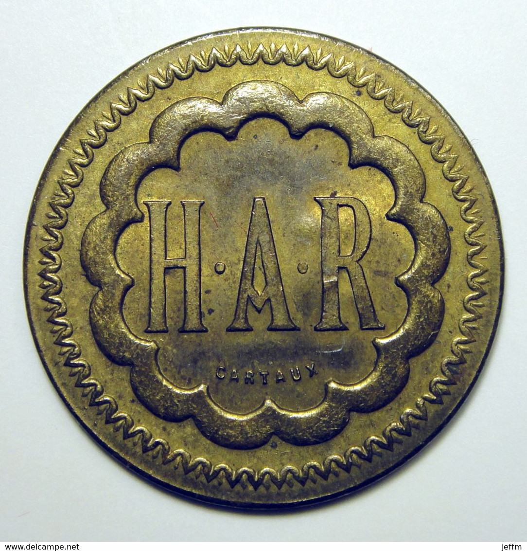 Jeton H.A.R - 10 Centimes à Consommer, Surfrappe 30c - Monedas / De Necesidad