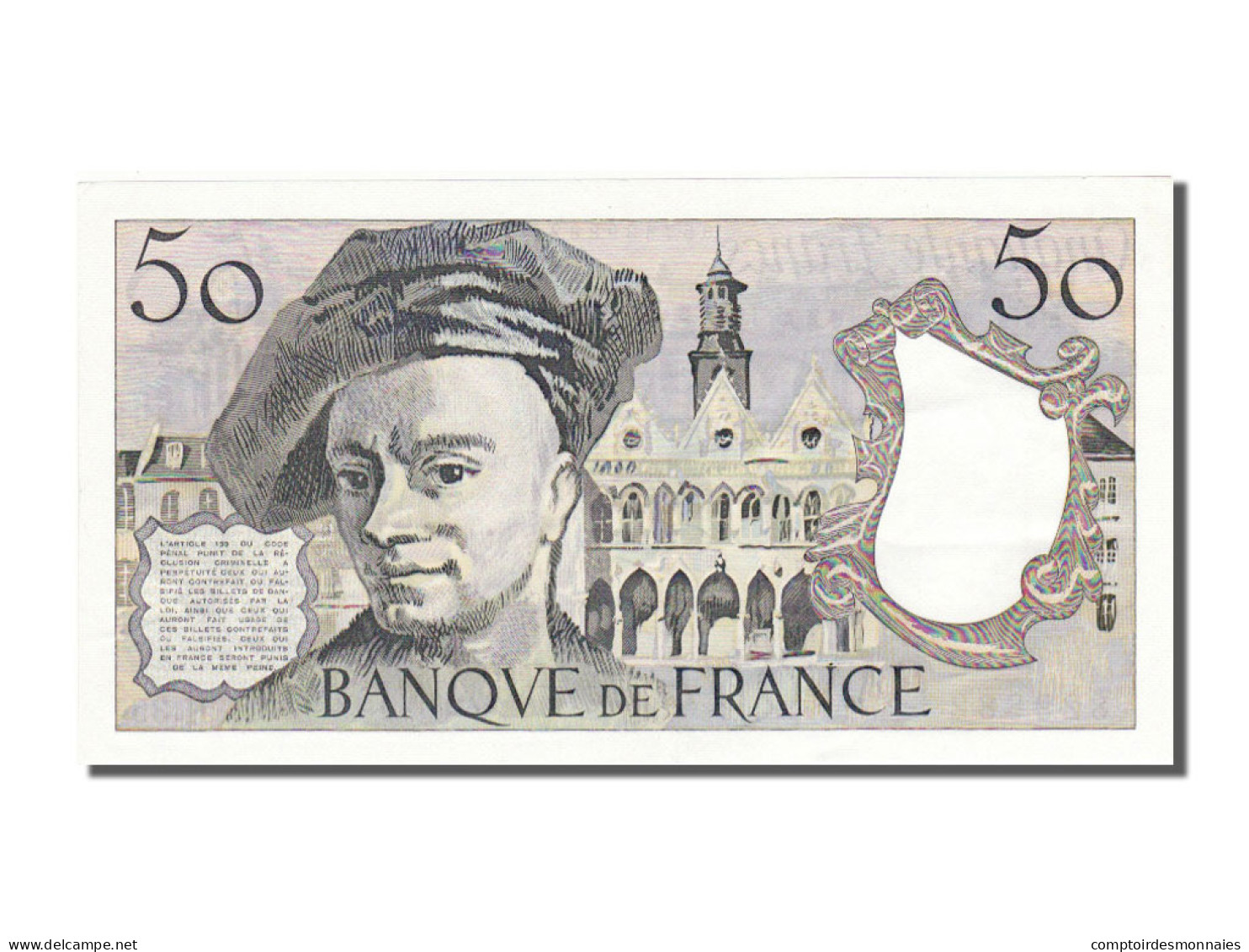 Billet, France, 50 Francs, 50 F 1976-1992 ''Quentin De La Tour'', 1983, SPL - 50 F 1976-1992 ''Quentin De La Tour''