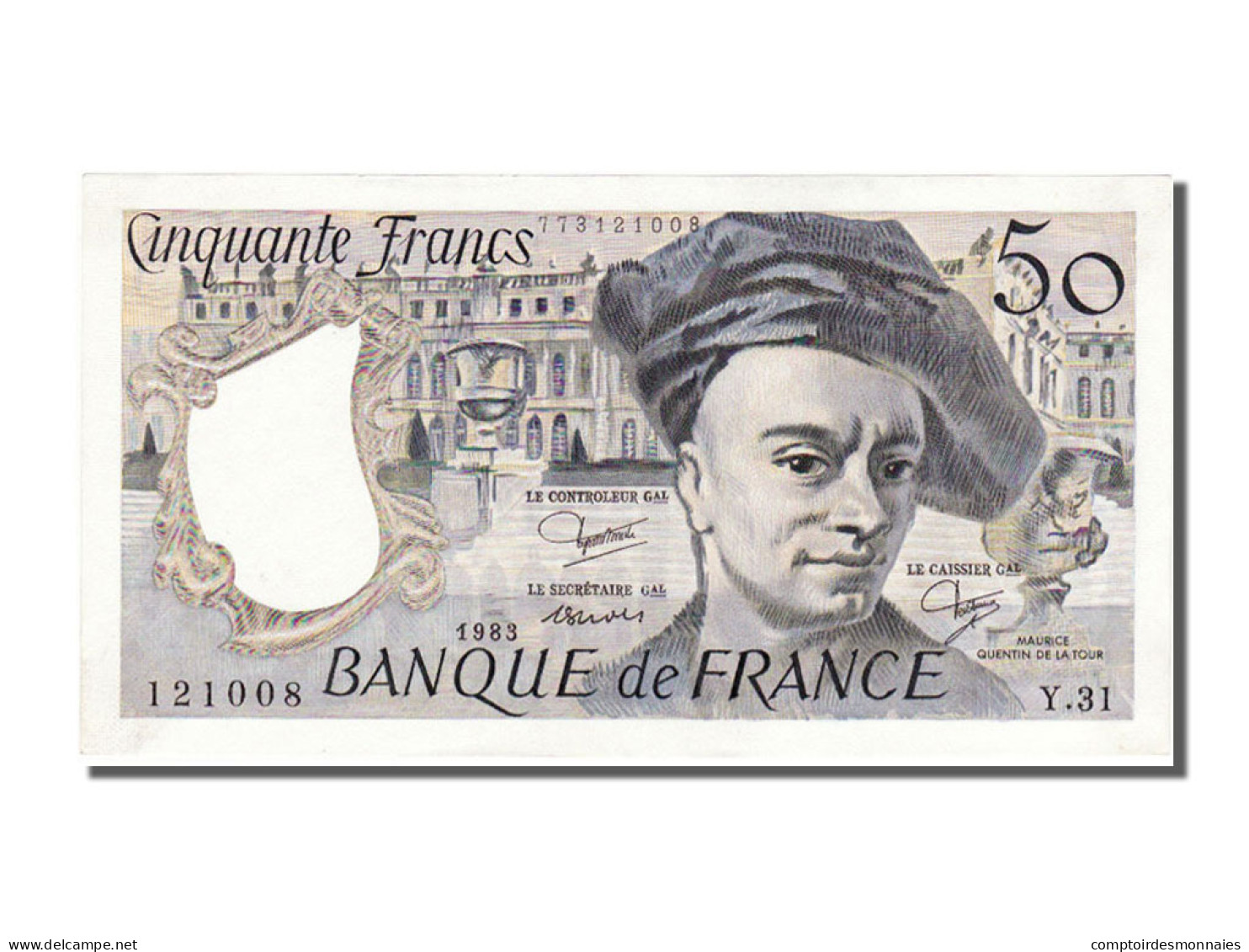 Billet, France, 50 Francs, 50 F 1976-1992 ''Quentin De La Tour'', 1983, SPL+ - 50 F 1976-1992 ''quentin De La Tour''