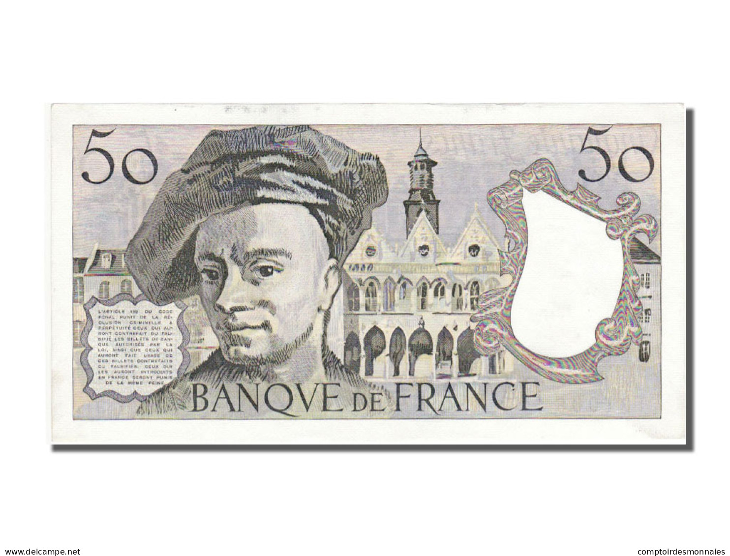 Billet, France, 50 Francs, 50 F 1976-1992 ''Quentin De La Tour'', 1983, SPL+ - 50 F 1976-1992 ''Quentin De La Tour''