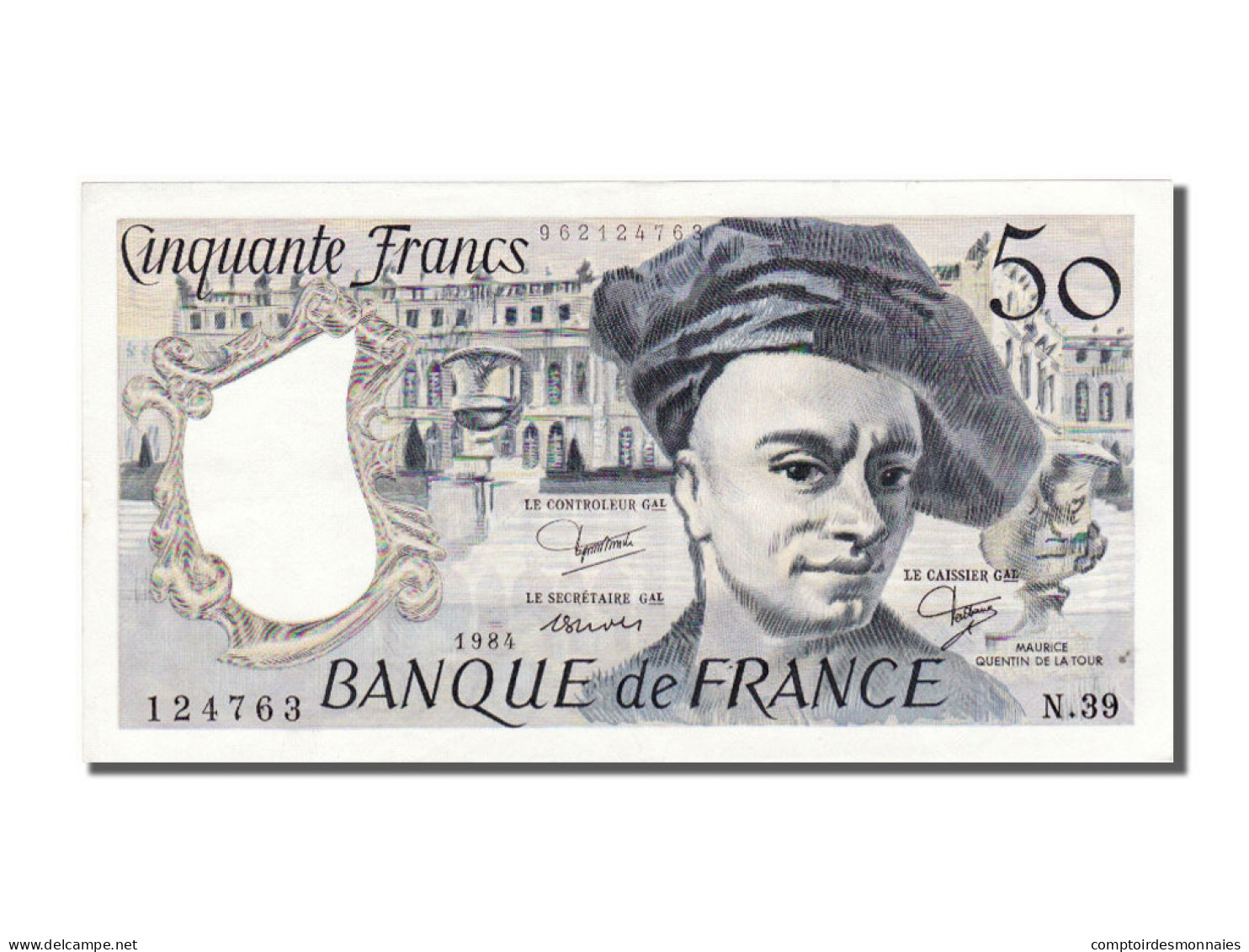 Billet, France, 50 Francs, 50 F 1976-1992 ''Quentin De La Tour'', 1984, SPL+ - 50 F 1976-1992 ''quentin De La Tour''