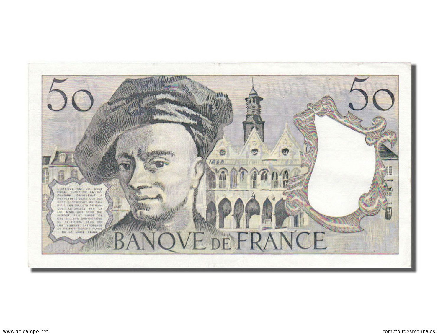 Billet, France, 50 Francs, 50 F 1976-1992 ''Quentin De La Tour'', 1984, SPL+ - 50 F 1976-1992 ''Quentin De La Tour''