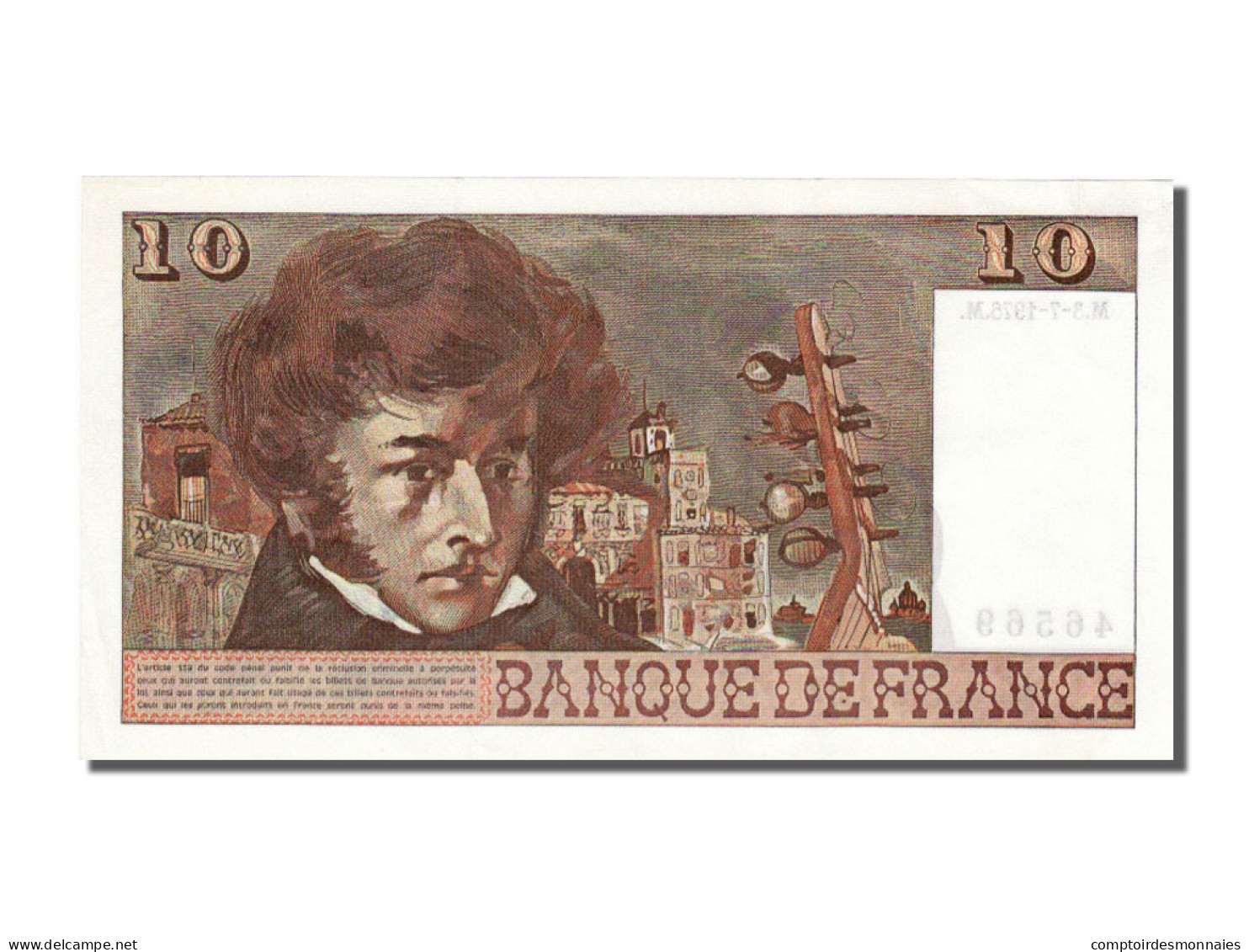 Billet, France, 10 Francs, 10 F 1972-1978 ''Berlioz'', 1975, 1975-07-03, SUP+ - 10 F 1972-1978 ''Berlioz''