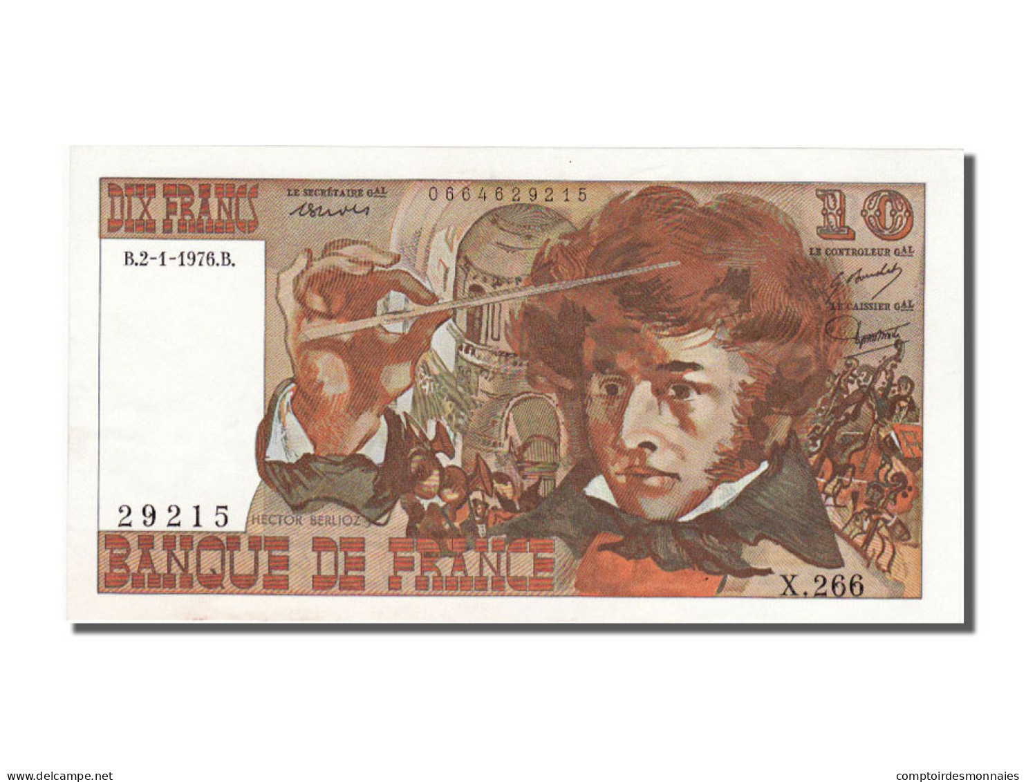 Billet, France, 10 Francs, 10 F 1972-1978 ''Berlioz'', 1976, 1976-01-02, SPL - 10 F 1972-1978 ''Berlioz''