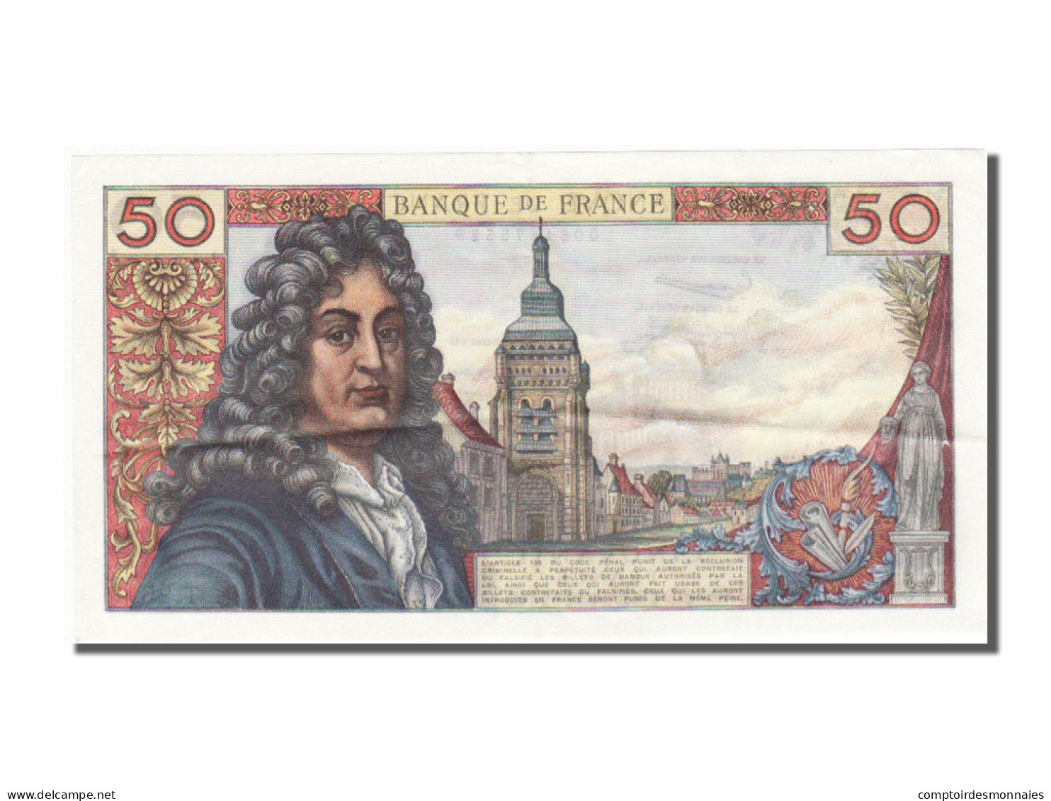 Billet, France, 50 Francs, 50 F 1962-1976 ''Racine'', 1962, 1962-11-08, SUP+ - 50 F 1962-1976 ''Racine''