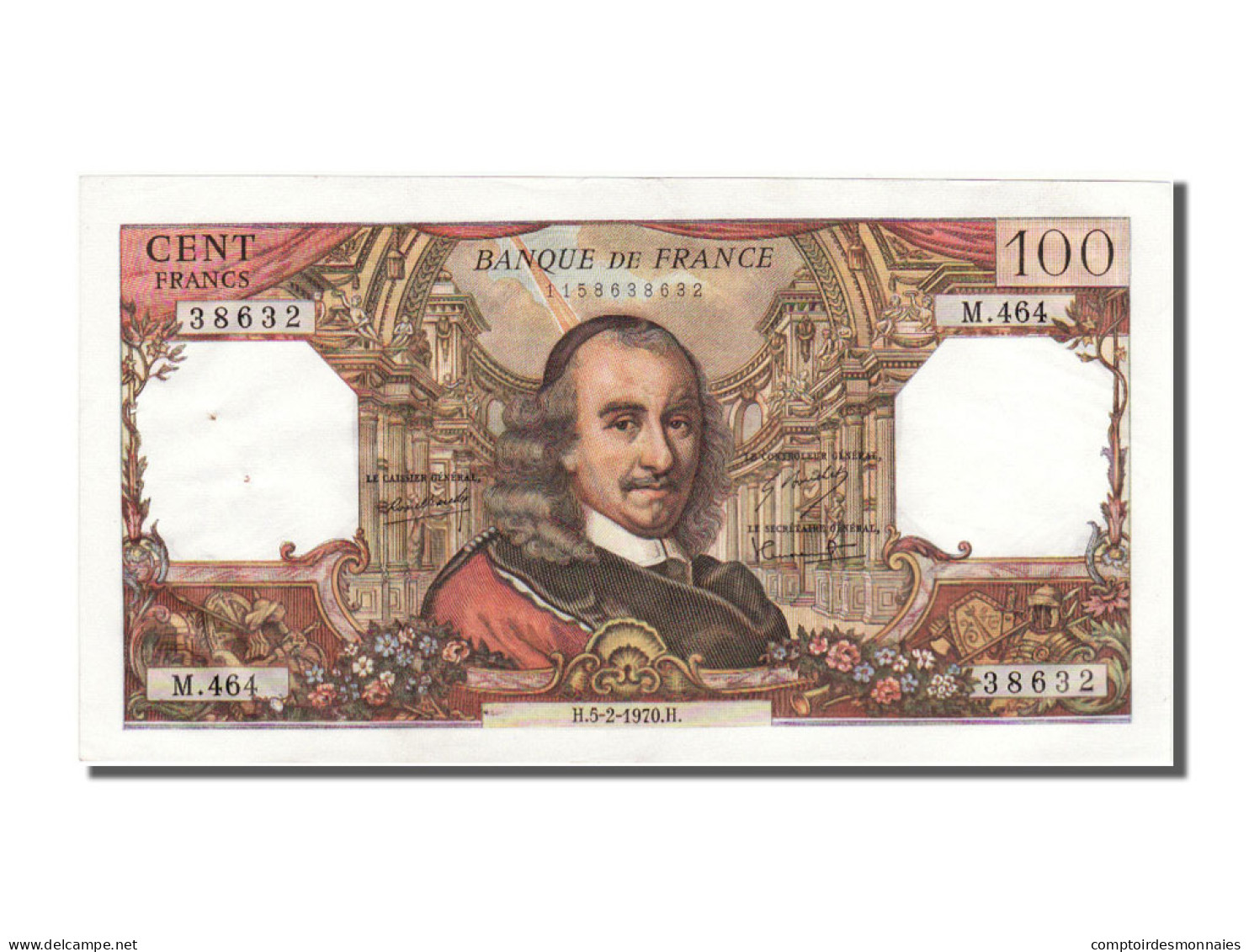 Billet, France, 100 Francs, 100 F 1964-1979 ''Corneille'', 1970, 1970-02-05 - 100 F 1964-1979 ''Corneille''