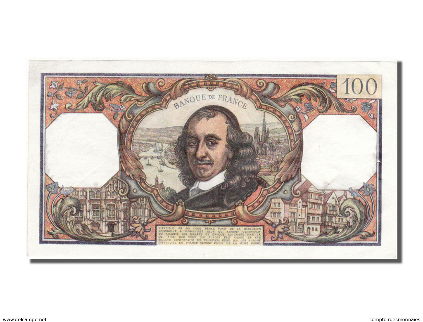 Billet, France, 100 Francs, 100 F 1964-1979 ''Corneille'', 1972, 1972-10-05 - 100 F 1964-1979 ''Corneille''